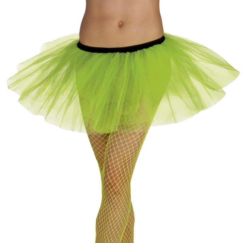 Neónovo zelená tutu sukňa, veľkosť M/L